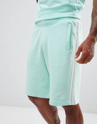 adidas 3 stripe shorts green