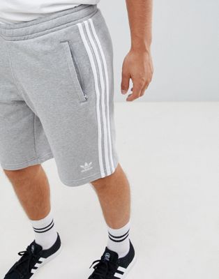 adidas Originals 3-Stripe Jersey Shorts In Grey DH5803 | ASOS