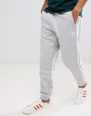 adidas grey stripe joggers