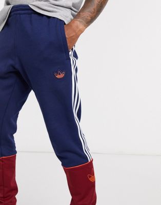 adidas originals 3 stripe joggers navy