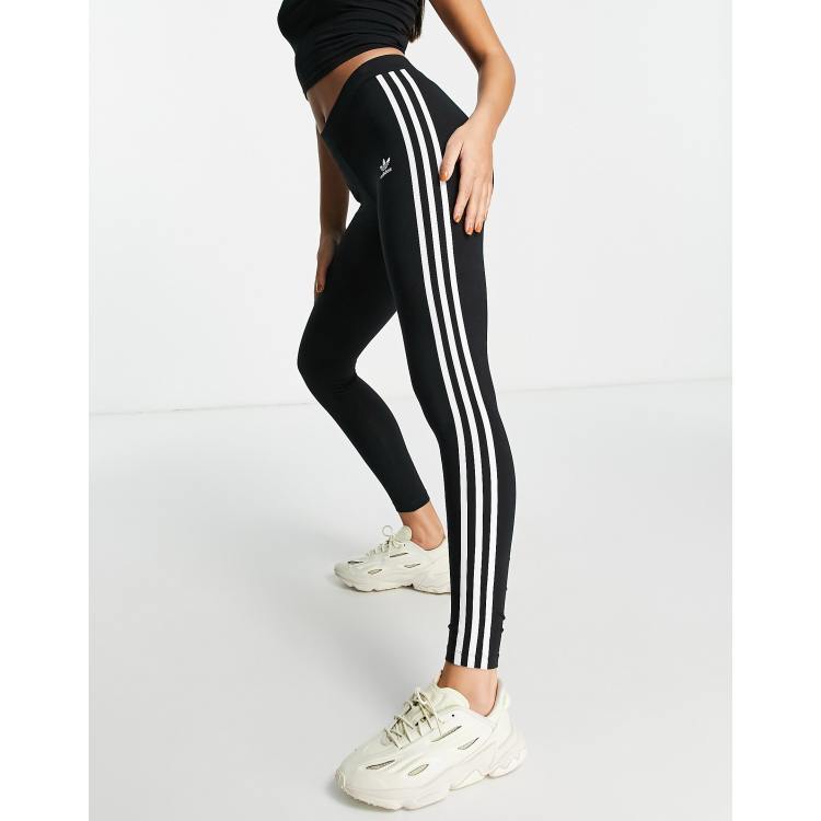 adidas Originals 3 stripe legging in black ASOS