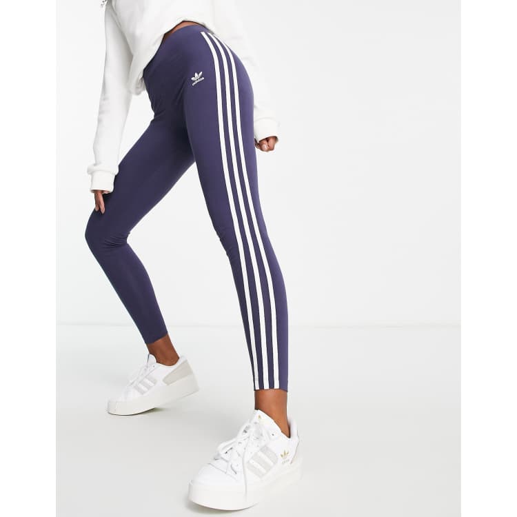 Womens adidas 3 deals stripe leggings