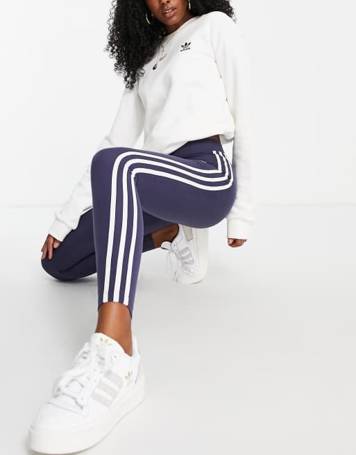 adidas Originals Women's 3-Stripes Legging, Collegiate Navy, XSTP