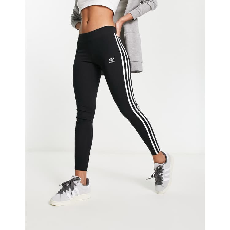  adidas Originals Girls' 3 Stripes Leggings, Black