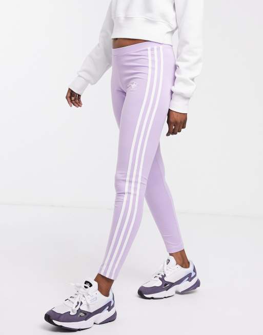 adidas LOUNGEWEAR Essentials 3-Stripes Leggings - Purple | Women's  Lifestyle | adidas US