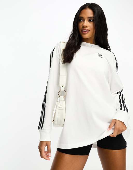 Adidas long sleeve top hot sale white