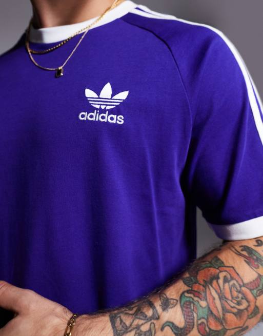 Adidas 3 stripe california t shirt deals