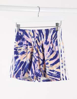 adidas 3 stripe shorts blue