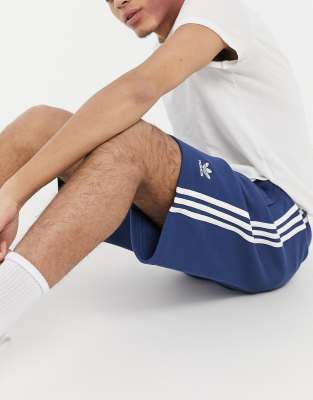 adidas Originals 3 stripe shorts in navy