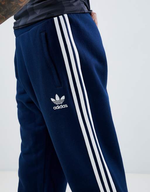 adidas Originals 3 Stripe Sweatpants In Navy DJ2118