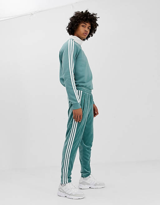 adidas Originals 3 Stripe Sweatshirt in blue | ASOS