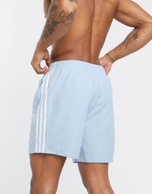 adidas three stripe swim shorts