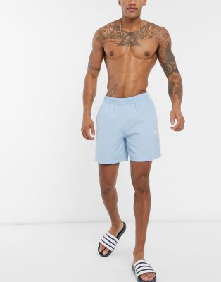 baby blue adidas 3 stripe shorts