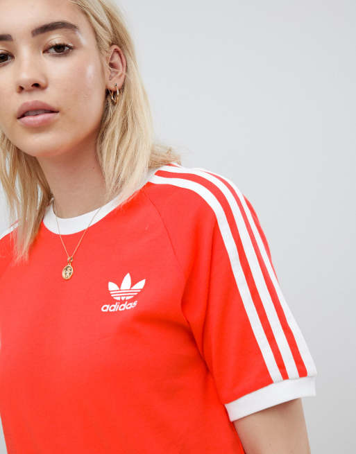 Vintage Adidas Orange V-Neck Ringer