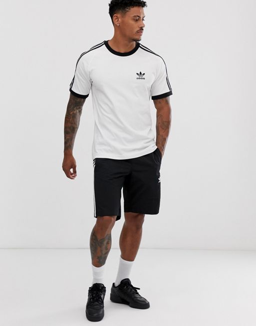 adidas originals T-shirt - 3-Stripes Tee (Blanc) - Vêtements chez Sarenza  (495165)