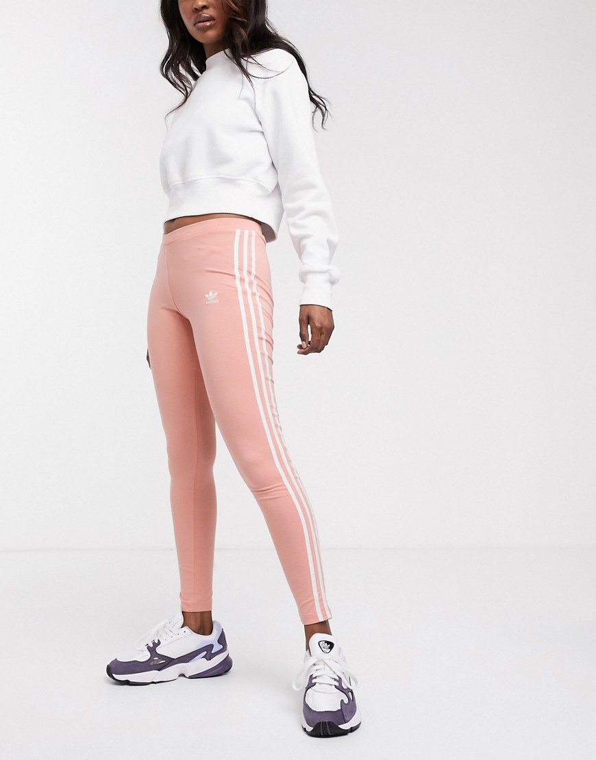 Adidas Originals 3 stripe Tights-Pink