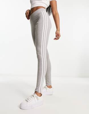 Women's Grey adidas Originals 3 Stripe Leggings