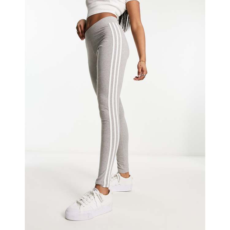 Gray leggings hotsell with white stripes