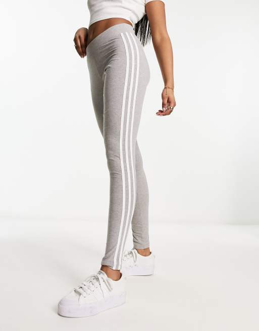 adidas Originals 3 striped leggings in gray ASOS