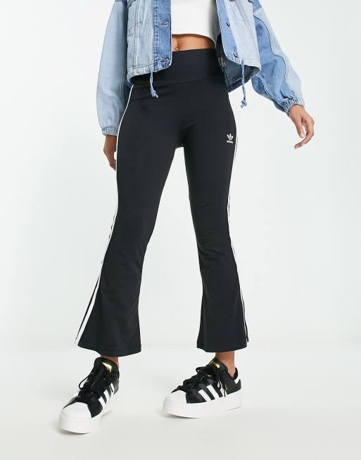 ADIDAS ORIGINALS FLARED LEGGINGS, Black Women's Casual Pants