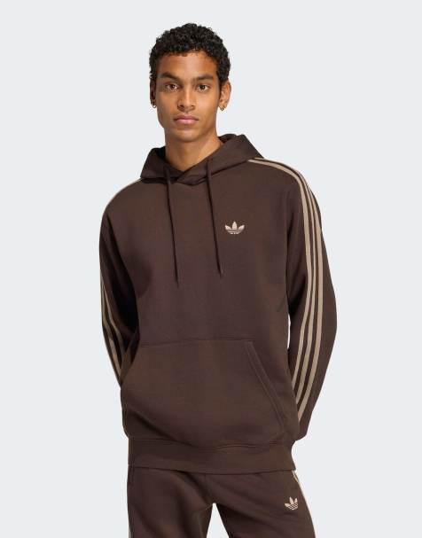 adidas Originals 3-stripes hoodie in aurora coffee - view 1
