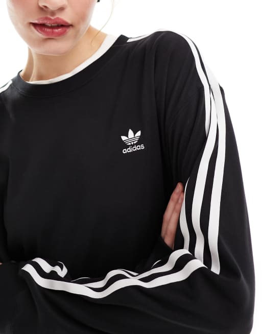 Adidas 3 stripes long sleeve hotsell