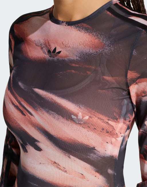 adidas Originals 3-Stripes marbled mesh top, 2 of 4