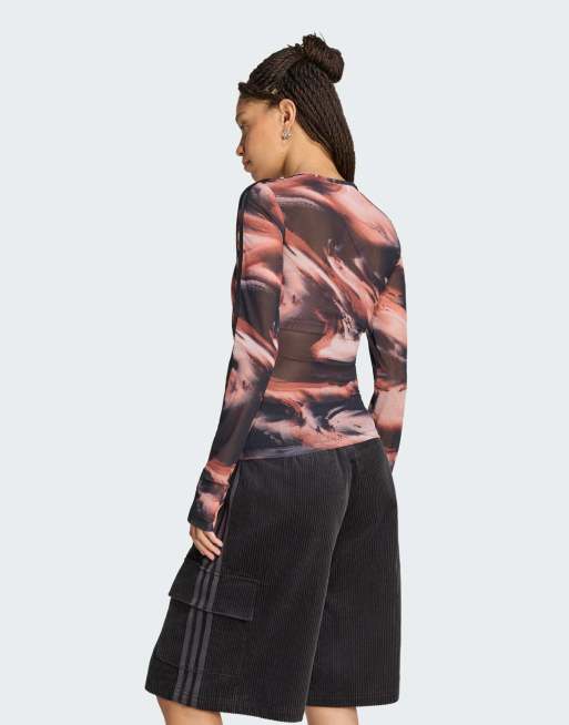 adidas Originals 3-Stripes marbled mesh top, 4 of 4