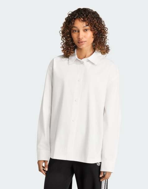 adidas Originals 3 stripes shirt in cloud white / cloud white - view 1