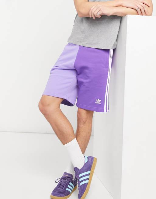 mens purple adidas shorts
