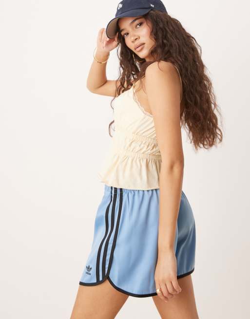 adidas Originals - Short de course à 3 bandes - Bleu