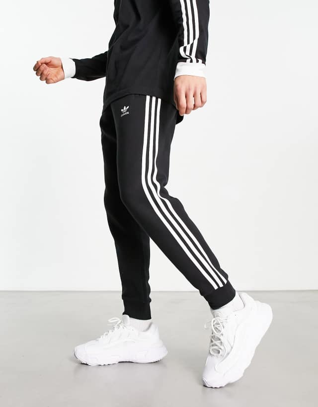 adidas Originals 3-Stripes Tall sweatpants in black