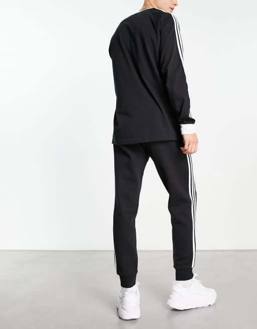 Black and best sale white adidas sweatpants