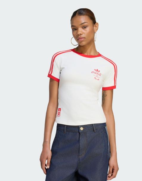 adidas Originals 3-stripes tee in core white - view 1