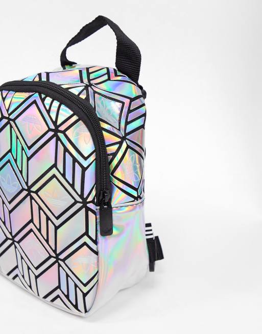 adidas Originals 3D geo backpack in silver