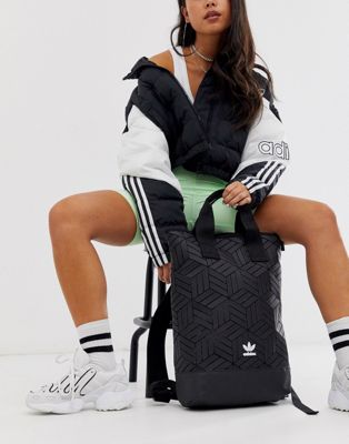 adidas Originals 3D geometric backpack in black | ASOS