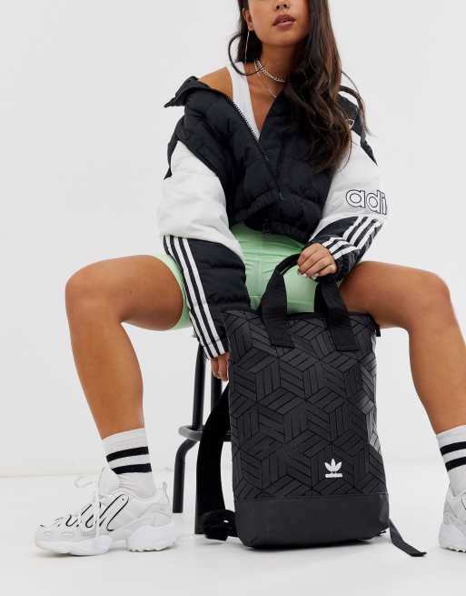 adidas Originals 3D geometric backpack in black