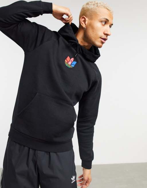 Adidas originals men's online 3d trefoil graphic hoodie