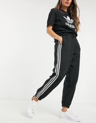 adidas originals logo joggers in black