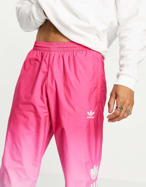 Adidas Adicolor 3D Trefoil Pink Ombre Primeblue Track Pants SIZE