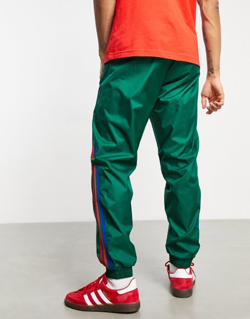 adidas Originals 3D trefoil stripe trackpant in green