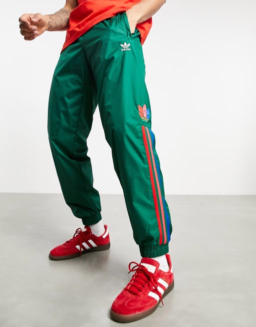 adidas Originals 3D trefoil stripe trackpant in green ASOS