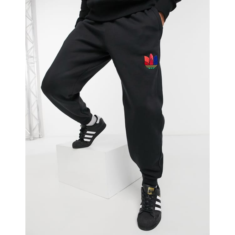 adidas Originals 3D trefoil sweatpants in black ASOS