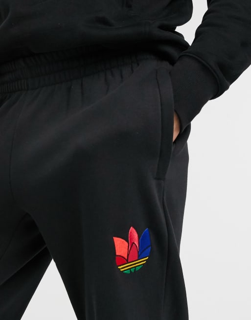 NEW Adidas Originals Trefoil Script Black Joggers SweatPants H32328 Size L  - XL