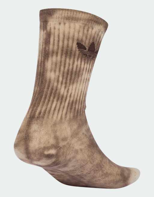 adidas Originals – 3er-Paar Crew-Socken mit Batikmuster in Wollweiß / Wonder-Beige, 2 von 3