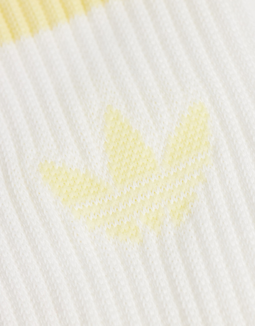 adidas Originals 3er-Pack Crew-Socken mit drei Streifen in Weiß und Pastell, 2 von 3