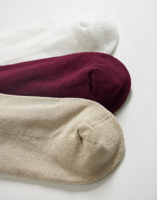 adidas Originals – 3er-Pack kurze Socken in Kastanienbraun, Khaki und Weiß, 3 von 3