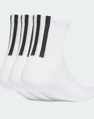 adidas Originals - 3er Pack Quarter-Socken in Weiß mit 3 rückseitigen Streifen