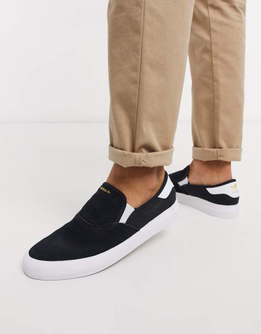 Apretar estación de televisión adiós adidas Originals 3mc slip on sneakers in black | ASOS