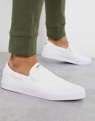 white slip on trainers